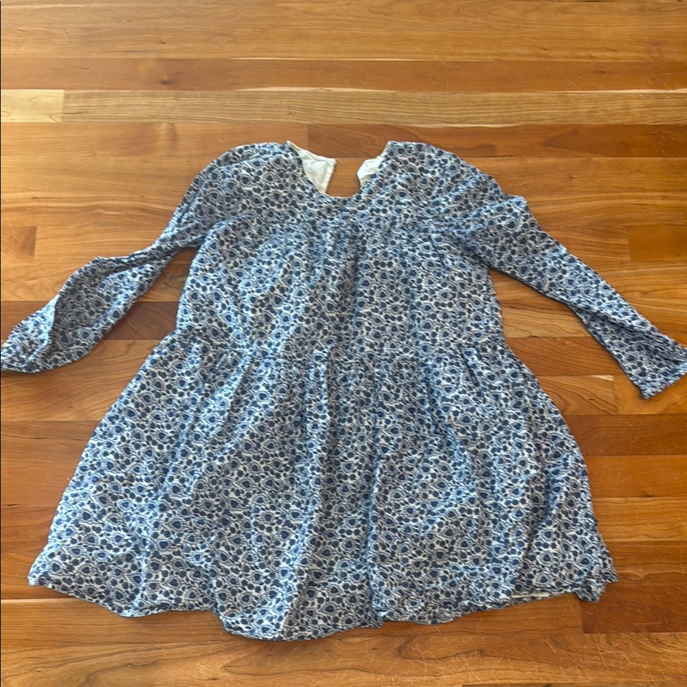 Charming Blue Floral Kids Dress
